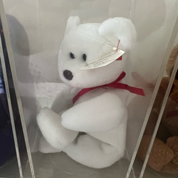 Brand new stored in clear plastic box white beanie baby - Picture 1 of 3